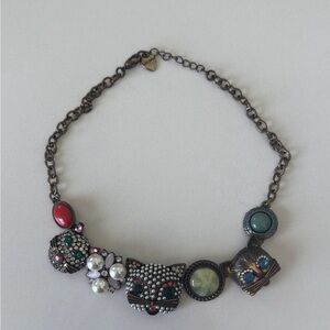 Betsey Johnson Cat Rhinestone Crystals Jewels Necklace